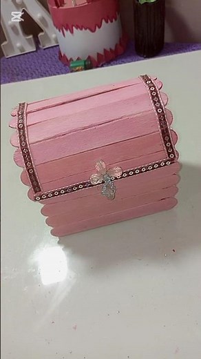 DIY jewellery box with popsicle sticks✨