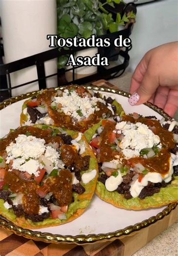 Tostadas de Asada receta fácil y rápida