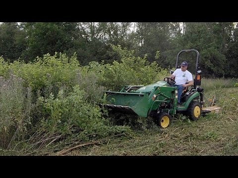 Will it Mow Trees? Subcompact Tractor, King Kutter Rotary Cutter Tackle Huge Yard