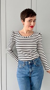 Get ready to stripe up your life! 😆🌈 Say goodbye to wonky stripes and hello to perfectly aligned seams with these easy cutting and sewing tips. Ideal for sewing your own Breton tops (see our Coco and Agnes top patterns for a couple of simple-to-sew options!). Save this post for later! #TillyAndTheButtons #SewingAgnes #SewingTips #SewingTutorial #SewingHelp #SewingProject #SewingStripes #Stripes #StripeTop #BretonTop #DIYStyle #Sewist | Tilly and the Buttons