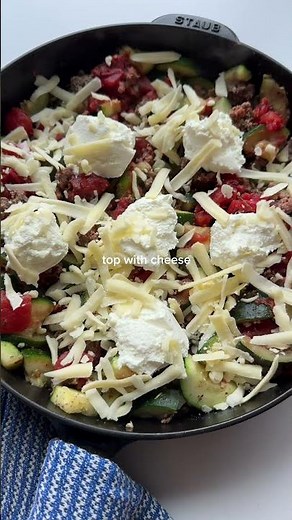 Zucchini Skillet Lasagna | High Protein Lazy Weeknight Dinner
