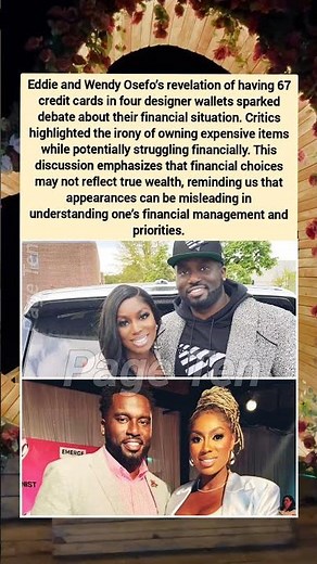Eddie and Wendy Osefo: Designer wallets, 67 credit cards? #shorts