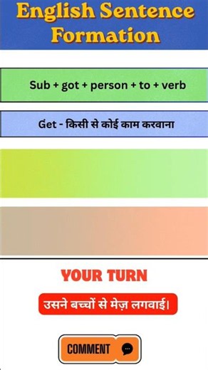 How to Make Sentences in English for Speaking | English Grammar Lesson #shorts