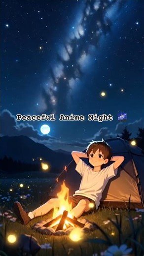 Peaceful Anime Night Under The Milky Way 🌌🔥 #shorts #trending #viral
