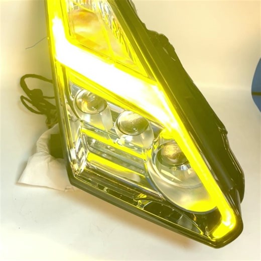流星光电 on Instagram: "08-23 Nissan GT-R R35 Modified LED Headlights Lemon Yellow/White Dual-Color DRL High Beam Flash Switching Assembly #NissanGT-R #R35 #LEDHeadlights #CarMods #DRL #HighBeam #AutoParts #GTROwners #CarAccessories #JDM"