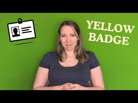 'Yellow Badge' ~ Blog Post BSL Translation, ASV Sign