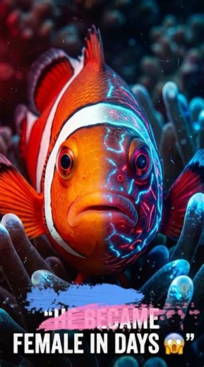 Clownfish Change Gender! 🐠⚡ Ocean’s Wildest Secret | Nature’s Hidden Secret #facts