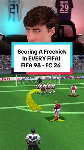 Scoring A Freekick In EVERY FIFA: FC 26 - FIFA 98! #eafc #fc26 #fifa #freekick #soccer