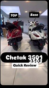 Bajaj Chetak Electric Scooter 3501 and 3503 Top And Base Walkaround Quick Review | Mr Auto