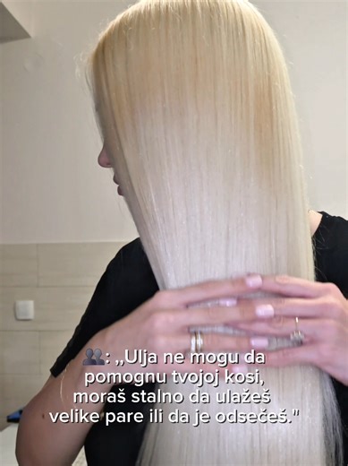 Takođe moja kosa bez feniranja i peglanja: ✨️✨️✨️ Snimila sam još jedan video gde pričam o tome kako i šta radim da bude lepša, ali gde govorim da ovo svakako nije krajnji rezultat i da će tek možda kroz godinu, dve biti onakva kao što je pre bila, gusta, duga i plava. 😍 #fypbalkan #balkanfyp #balkantiktok
