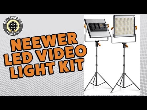 NEEWER 2 Pack Bi Color Dimmable 480 LED Video Light and Stand Kit - Bill's Reviews & Tech Tips