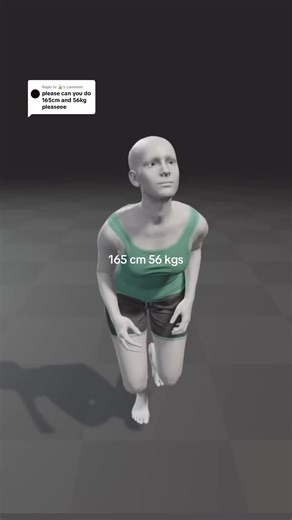 Cuerpos de 165 cm y 56 kg: Visualización y Comparación