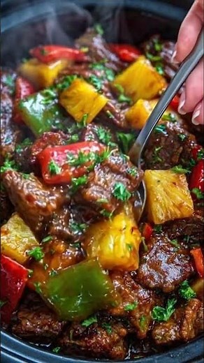 Claire's Sweet and Sour Beef with Pineapple