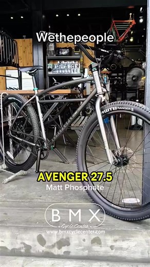 WETHEPEOPLE AVENGER 27.5 27.5” • Single Speed • Hydraulic Disc Brakes Old-School Soul. New-School Tech. BMX heritage meets modern-day clunking. Smash the streets, shred the trails, or cruise the hood—this bike is built to go anywhere with attitude. Big Wheels. Bigger Vibes. Ride it like a cruiser. Throw it like a BMX. Pure fun on tap. ✅ Specs • 4130 Full Chromoly Frame & Fork • 27.5" Double-Wall Rims w/ WTB Breakout 2.3” Tires • Shimano Hydraulic Disc Brakes • Sealed Bearings All Around • 42/18 