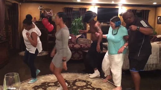 Shemar Moore on Instagram: "Momma Marilyn 2 stepping and throwing in the towel 💜😂😂😂😂"