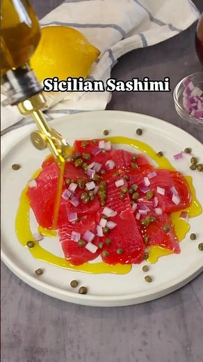 Sicilian Sashimi Ahi Tuna Appetizer Recipe