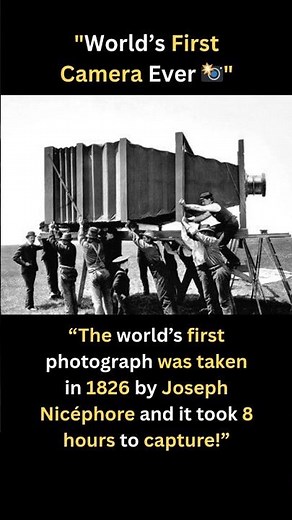 “World’s First Camera Explained | History of First Photograph 1826 📸 #FirstCamera #historyfacts ”