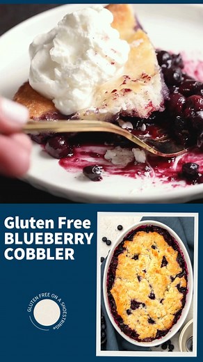 School may be back in session but I'm still in sweet summer dessert land. 🫐 Today, I made this cozy gluten free blueberry cobbler. OMG!💙 Comment "RECIPE" and I'll DM you the details! ❤️ #glutenfreecobbler #blueberrycobblerrecipe #glutenfreedesserts https://glutenfreeonashoestring.com/gluten-free-blueberry-cobbler/ | Gluten Free on a Shoestring