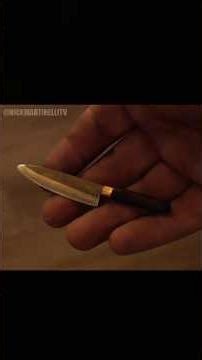 Forging a mini chef's knife & cooking a little meal #cooking #diy #craft