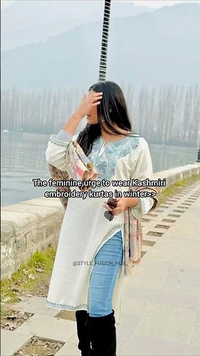 The Feminine Urge to Wear Kashmiri Embroidery Kurtas in Winter ❄️ |#EthnicStyle