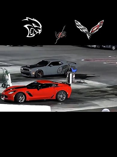 Corvette Z06 v ⚡ s Dodge Challenger 🥶#shorts #dragracing #corvettez06 #dodgechallenger #racing