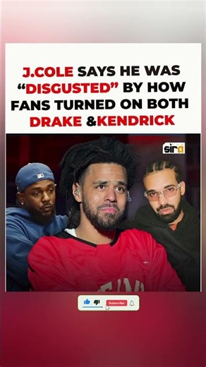 J. Cole Calls Out Fans For Turning On Drake & Kendrick 😬🗣️#shorts