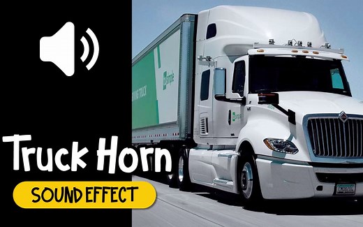 货车 卡车 鸣笛 喇叭 交通工具 音效 (HQ)