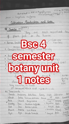 bsc 2nd year (4 semester) Botany notes unit 1 #virlshort #classnotes #studynotes #exam
