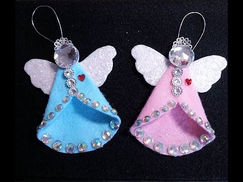 DIY~Sparkling Vintage/Retro Felt Angel Ornament!