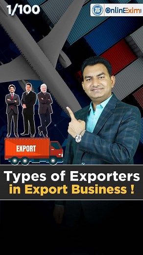 Paresh Solanki | Types of Exporters in Export Business. 1. Manufacturer Exporter: A company that produces goods and directly sells them to foreign markets,... | Instagram