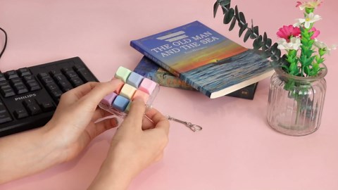 Colorful Keyboard Fidget Toys for Adults Mechanical Button Keyboard Clicker Keychain for Work Stress Relief Anxiety (9IN1-Style A)