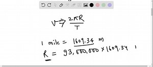 The earth completes a circular orbit around the sun in one year. The orbit has a radius of 93,000,000 miles. What is the speed of the earth around the sun in m / s ? Report your result using scientific notation. | Numerade