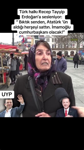 Türk halkı Recep Tayyip Erdoğan’a sesleniyor: “ Bıktık senden, Atatürk ‘ün aldığı herşeyi sattın. İmamoğlu cumhurbaşkanı olacak! #türkiye #siyaset #receptayyiperdoğan #akparti #devletbahçeli