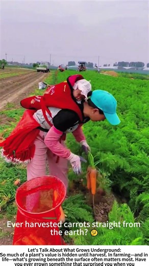 Hidden Harvest: Hand-Pulling Fresh Carrots 🥕🧑🌾
