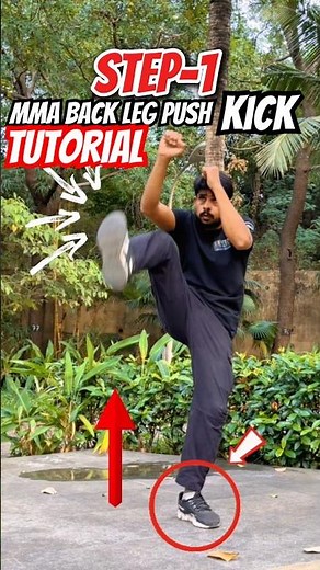 Mma back leg front kick tutorial 🥋💥 #mma #kick #trending #viral #ufc #fighter #shorts #muaythai
