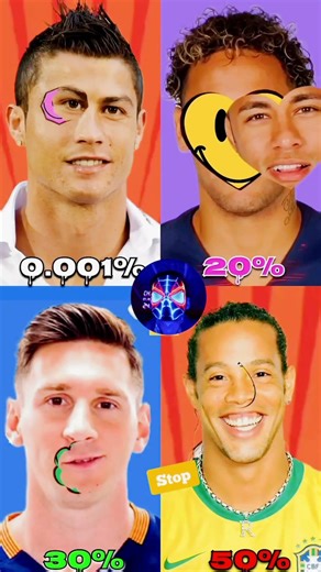 stop challenge 😤 00.0001 can stop || ronaldo || messi || neymar jr #viral