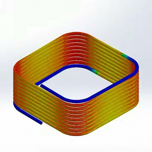 Square Spring Simulation in SOLIDWORKS