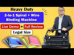 Heavey Duty 2 in 1 Wiro + Spiral Binding Machine | Live Demo + Full Review | Legal Size