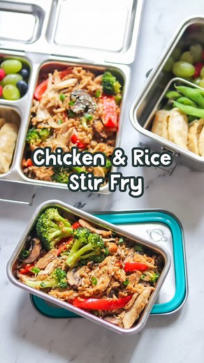 Save this recipe to use up those leftovers before they go bad! Full of flavor and ready in minutes, this low-waste meal packs up well in the Explorer Leakproof Lunch Box for easy reheating. Get the link for low waste lunch tips and the full recipe for Chicken & Rice Stir Fry in the comments! #planetbox #lunch #lunchbox #lunchboxforkids #lunchforkids #kidslunch #kidapproved #plasticfree #backtoschool #backtoschoolshopping #backtoschoolsupplies #explore #lowwaste #wastefree | PlanetBox