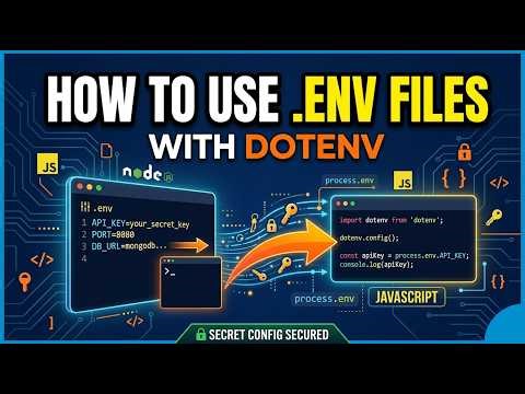 Javascript How to use .env files using dotenv with a simple javascript example