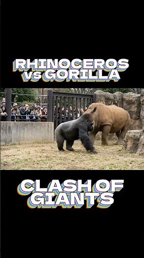 Gorilla vs Rhino – A Shocking Zoo Showdown