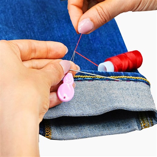 Best sewing trick - how to hem jeans without cutting the original hem! Miarti 🧵✂️ | Miarti - Wiederverwendung