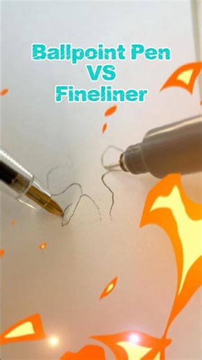 Ballpoint Pen vs Fineliner (and markers). What’s you favorite? #ballpointpen #fineliner #sketch #art