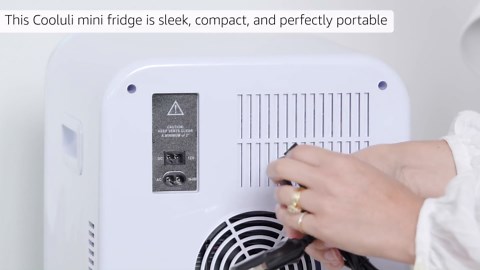 Cooluli 20 Liter Mini Fridge with Temperature Control - Black