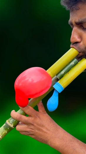 🎋 Amazing Bamboo Balloon Flute Experiment | Unique Sound Creation with Bamboo & Balloons 🎈