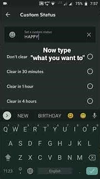 How to add custom status in Discord | text status in Discord