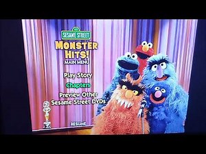 Sesame Street monster hits 2003 dvd menu