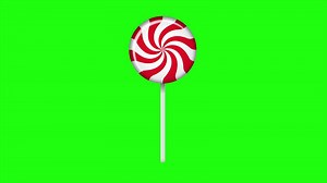 Download Lollipop on stick animation. Striped twisted candy. Sweet candy animation. Animation for new years day, winter holiday, dessert new years event for free