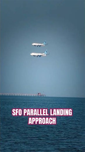 United Airlines parallel approach in SFO but one overtakes the other #planespotting #sfoairport