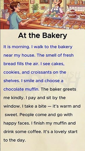 At The Bakery | English Speaking and Reading Practice for Beginners #readingeanglish #beginners
